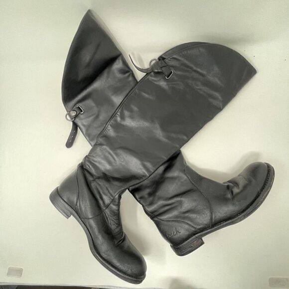Coach Women's Cheyenne Knee High Tall Riding Boots Black Leather Size 6.5B - Picture 1 of 11